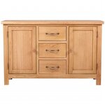vidaXL Buffet avec 3 tiroirs 110 x 33 5 x 70 cm Bois de chêne massif