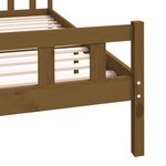 vidaXL Cadre de lit sans matelas marron miel bois massif
