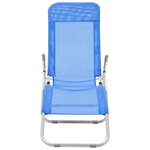 vidaXL Chaises longues pliables lot de 2 Textilène Bleu