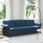 vidaXL Canapé Bleu 215 x 82 x 80 cm tissu