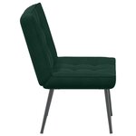 vidaXL Chaise de relaxation vert foncé 64x74x84 cm velours