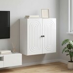 vidaXL Armoire Murale Blanc brillant 59 x 31 x 60 cm Bois d'ingénierie