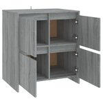 vidaXL Buffets 2 Pièces Sonoma gris 70x41x75 cm Bois d'ingénierie