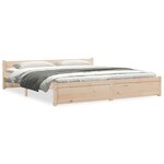 vidaXL Cadre de lit sans matelas bois massif 200x200 cm