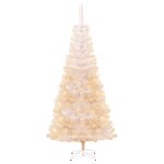 vidaXL Sapin de Noël artificiel pointes iridescentes Blanc 180 cm PVC