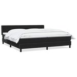 vidaXL Sommier à lattes de lit avec matelas noir 180x210 cm velours