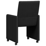 vidaXL Chaises de salle à manger 2 Pièces Noir 58 x 65 x 94 cm tissu