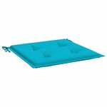 vidaXL Coussins de chaise de jardin lot de 2 turquoise 40x40x4cm tissu