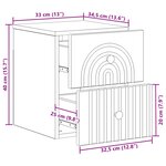 vidaXL Cabinet de chevet mural Chêne fumé 33 x 34 5 x 40 cm