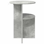 vidaXL Table d'appoint Gris béton Ø 39 5 x 55 cm Bois d'ingénierie