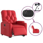 vidaXL Fauteuil inclinable électrique rouge similicuir