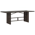 vidaXL Ensemble à manger de jardin et coussins 7 Pièces marron rotin