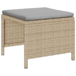 vidaXL Ensemble de canapé de jardin 6 Pièces Beige  gris clair polyrotin