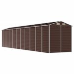 vidaXL Abri de jardin marron 191x895x198 cm acier galvanisé