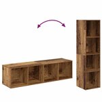 vidaXL Ensemble meuble TV 2 Pièces Bois Ancien 37 x 37 x 142 5 cm