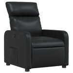vidaXL Fauteuil inclinable Noir Similicuir