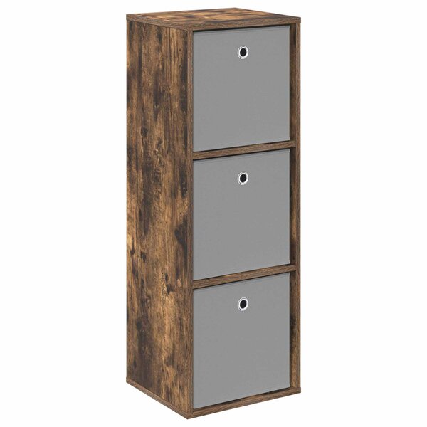 vidaXL Buffet avec tiroir Chêne fumé 35 x 32 x 99 5 cm