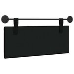 vidaXL Tête de lit suspendue Noir tissu