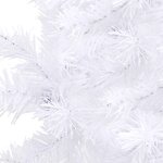 vidaXL Sapin de Noël artificiel d'angle Blanc 210 cm PVC