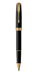 PARKER Sonnet Stylo roller noir mat  Recharge noire pointe fine  Coffret cadeau