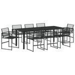 vidaXL Ensemble de salle à manger de jardin 9 pièces en poly rotin noir de