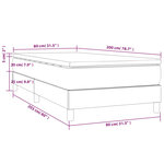 vidaXL Sommier à lattes de lit et matelas Vert foncé 80x200 cm Velours