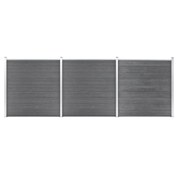 vidaXL Clôture de jardin WPC 526x186 cm Gris