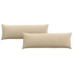 vidaXL Coussins de canapé 2 Pièces Crème 120 x 40 cm tissu