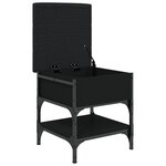 vidaXL Banc à chaussures noir 42x42x45 cm bois d'ingénierie