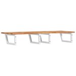 vidaXL Étagère de vasque murale acier et bois massif d'acacia