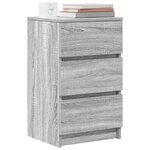 vidaXL Tables de chevet avec 3 tiroirs 2 Pièces sonoma gris 39x35x65 cm