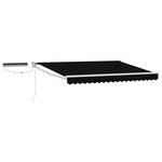 vidaXL Auvent rétractable électrique Noir et Blanc 3 5 x 2 5 m