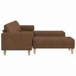 vidaXL Ensemble de Canapés Marron Cuir suédé faux