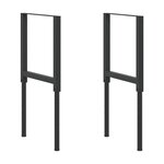 vidaXL Cadres d'établi réglables 2 Pièces Métal 55x(69-95 5) cm Noir
