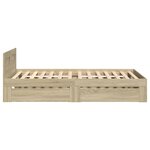 vidaXL Cadre de lit avec tête de lit chêne sonoma 75x190 cm