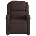 vidaXL Fauteuil inclinable marron foncé tissu