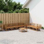 vidaXL Ensemble de canapés d'extérieur 8 Pièces Naturel