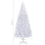 vidaXL Arbre de Noël artificiel pré-éclairé 400 cm blanc