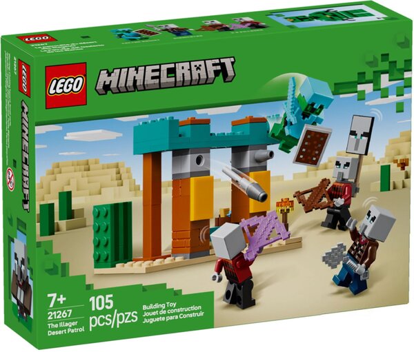LEGO Minecraft - La Patrouille d'Illageois du Désert (21267) : Aventure Épique dans le Monde de Minecraft