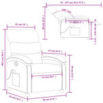 vidaXL Fauteuil de massage inclinable gris similicuir
