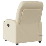 vidaXL Fauteuil inclinable de massage crème tissu