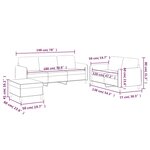 vidaXL Ensemble de canapés 3 Pièces avec coussins Taupe Tissu