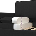 vidaXL Canapé Noir 196 x 81 x 87 5 cm Tissu