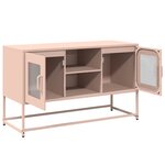 vidaXL Meuble TV rose 100 5x39x60 5 cm acier