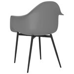 vidaXL Chaises à manger lot de 2 gris PP