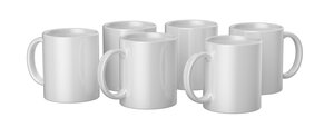 Cricut : Mugs en Céramique Blanc 340ml 6 pièces