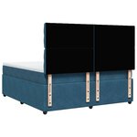 vidaXL Sommier à lattes de lit et matelas Bleu foncé 180x200cm Velours