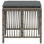 vidaXL Tabourets de jardin et coussins lot de 4 gris 41x41x36 cm rotin