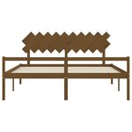 vidaXL Lit pour personne âgée sans matelas 200x200 cm bois massif