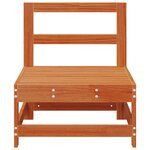 vidaXL Sofa de jardin milieu Pin massif Brun Ciré 124 x 62 x 70 5 cm